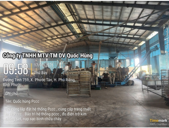 Thi công PCCC công ty hạt điều Tâm Đào - Bình Phước