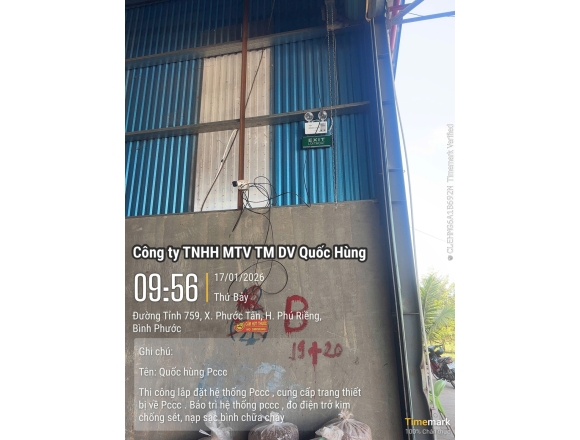 Thi công PCCC công ty hạt điều Tâm Đào - Bình Phước