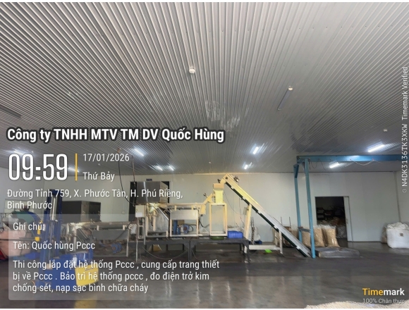 Thi công PCCC công ty hạt điều Tâm Đào - Bình Phước