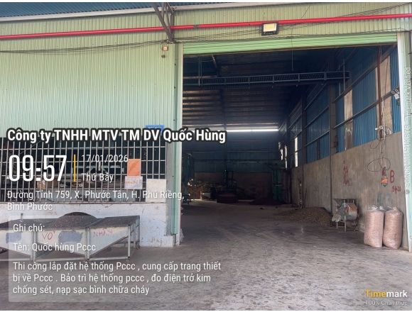 Thi công PCCC công ty hạt điều Tâm Đào - Bình Phước