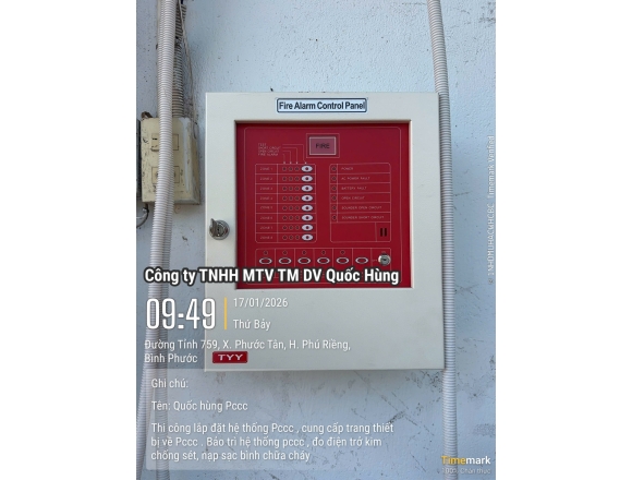 Thi công PCCC công ty hạt điều Tâm Đào - Bình Phước