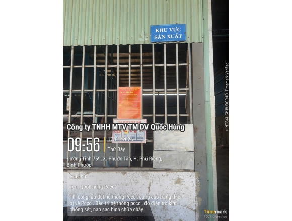 Thi công PCCC công ty hạt điều Tâm Đào - Bình Phước