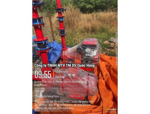 Thi công PCCC công ty hạt điều Tâm Đào - Bình Phước