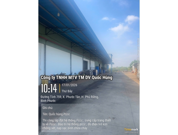 Thi công PCCC công ty hạt điều Tâm Đào - Bình Phước