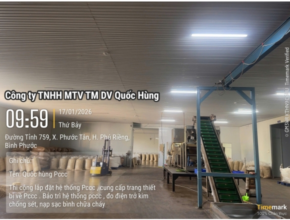 Thi công PCCC công ty hạt điều Tâm Đào - Bình Phước