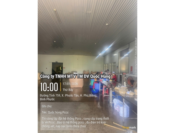 Thi công PCCC công ty hạt điều Tâm Đào - Bình Phước