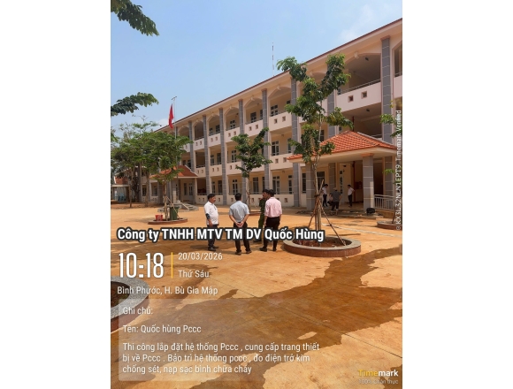 Vận hành nghiệm thu hệ thống PCCC Trường Tiểu học Đakia C Đồng Xoài Bình Phước