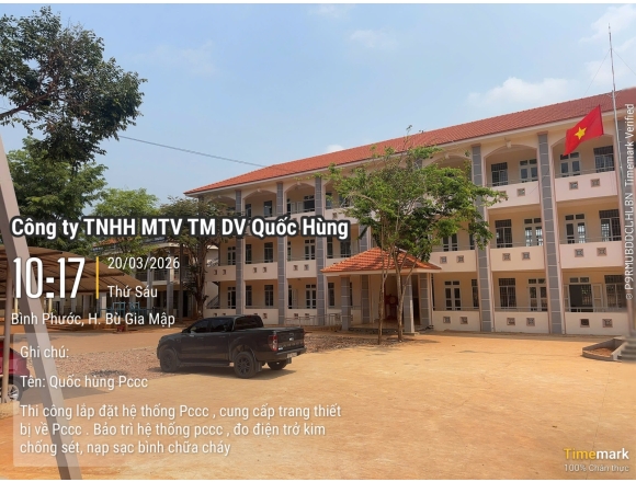 Vận hành nghiệm thu hệ thống PCCC Trường Tiểu học Đakia C Đồng Xoài Bình Phước