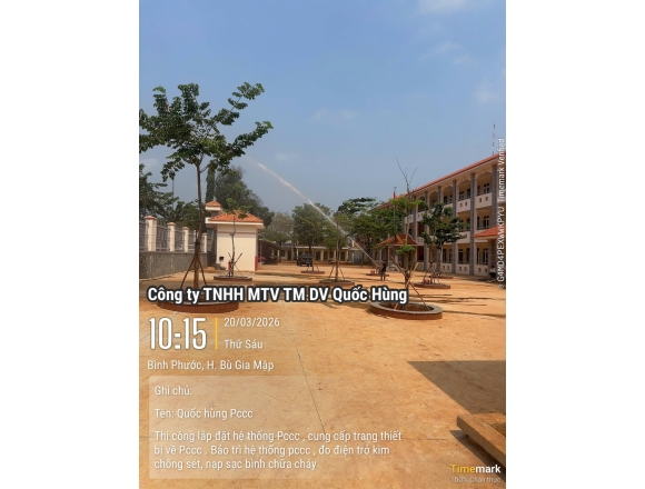Vận hành nghiệm thu hệ thống PCCC Trường Tiểu học Đakia C Đồng Xoài Bình Phước