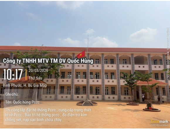 Vận hành nghiệm thu hệ thống PCCC Trường Tiểu học Đakia C Đồng Xoài Bình Phước
