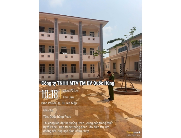 Vận hành nghiệm thu hệ thống PCCC Trường Tiểu học Đakia C Đồng Xoài Bình Phước