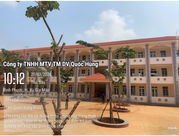 Vận hành nghiệm thu hệ thống PCCC Trường Tiểu học Đakia C Đồng Xoài Bình Phước