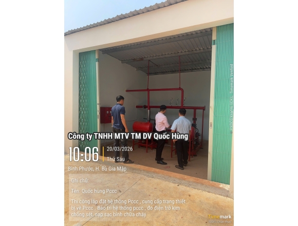 Vận hành nghiệm thu hệ thống PCCC Trường Tiểu học Đakia C Đồng Xoài Bình Phước