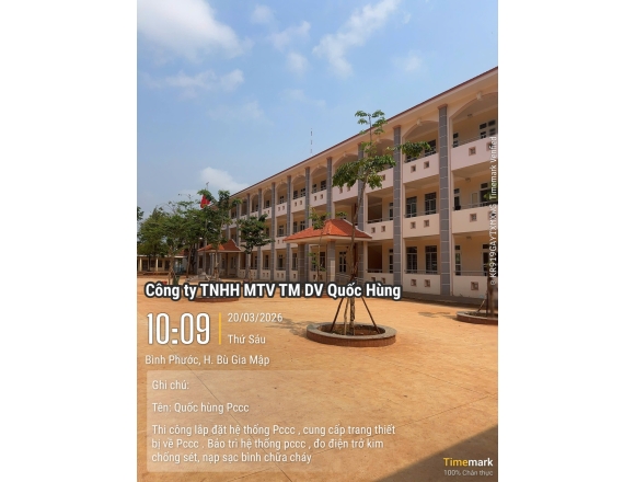 Vận hành nghiệm thu hệ thống PCCC Trường Tiểu học Đakia C Đồng Xoài Bình Phước
