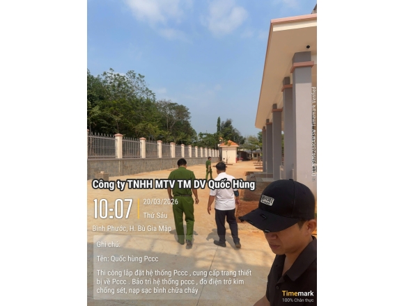 Vận hành nghiệm thu hệ thống PCCC Trường Tiểu học Đakia C Đồng Xoài Bình Phước