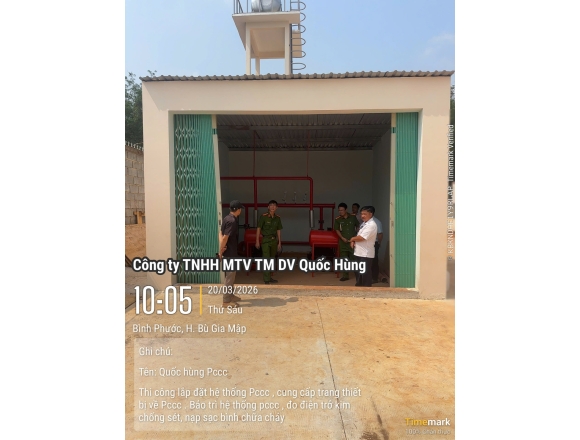 Vận hành nghiệm thu hệ thống PCCC Trường Tiểu học Đakia C Đồng Xoài Bình Phước