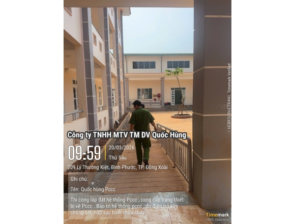 Vận hành nghiệm thu hệ thống PCCC Trường Tiểu học Đakia C Đồng Xoài Bình Phước