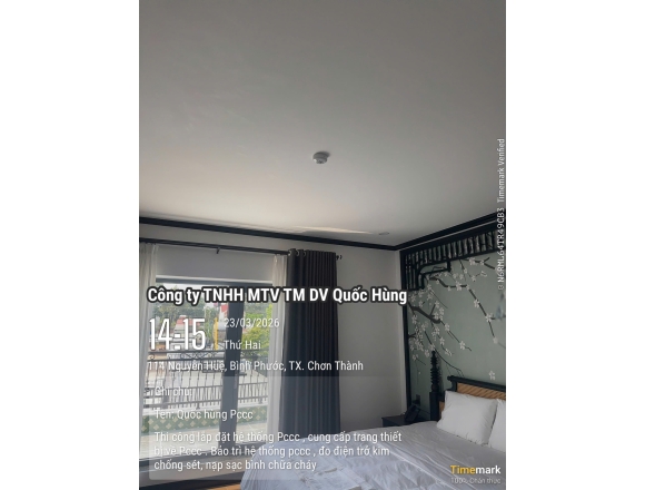 Lắp đặt và nghiệm thu hệ thống PCCC tại Trọng Phát Hotel Chơn Thành Bình Phước
