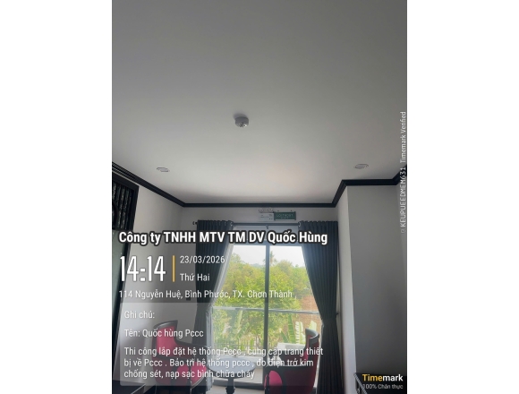 Lắp đặt và nghiệm thu hệ thống PCCC tại Trọng Phát Hotel Chơn Thành Bình Phước