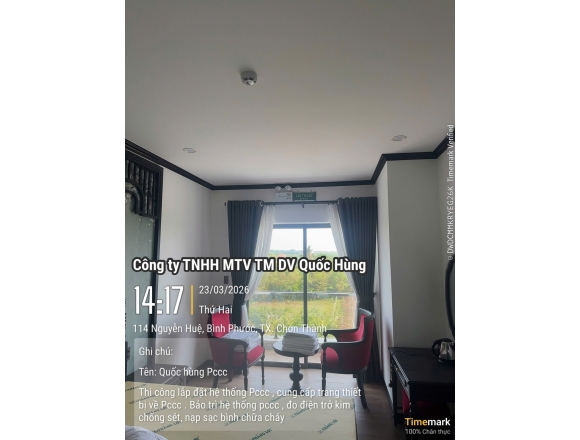 Lắp đặt và nghiệm thu hệ thống PCCC tại Trọng Phát Hotel Chơn Thành Bình Phước