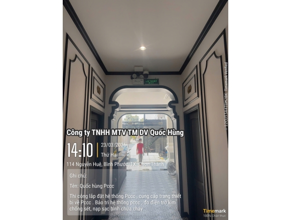 Lắp đặt và nghiệm thu hệ thống PCCC tại Trọng Phát Hotel Chơn Thành Bình Phước