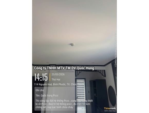 Lắp đặt và nghiệm thu hệ thống PCCC tại Trọng Phát Hotel Chơn Thành Bình Phước