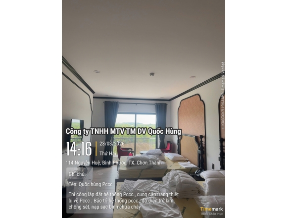 Lắp đặt và nghiệm thu hệ thống PCCC tại Trọng Phát Hotel Chơn Thành Bình Phước