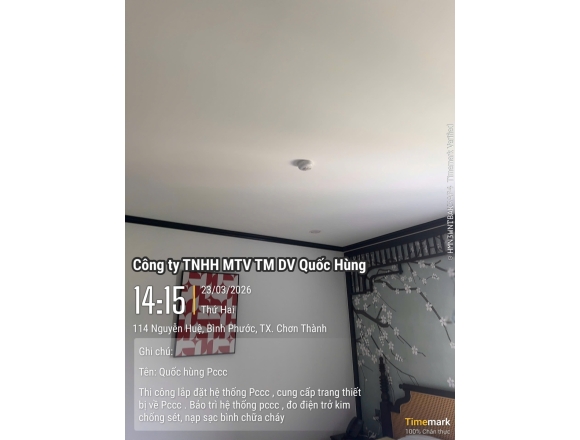 Lắp đặt và nghiệm thu hệ thống PCCC tại Trọng Phát Hotel Chơn Thành Bình Phước