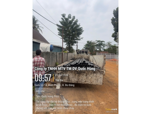 Thi công lắp đặt hệ thống PCCC tại kho xưởng Công ty TNHH Xuất Nhập Khẩu Điều Minh Đức