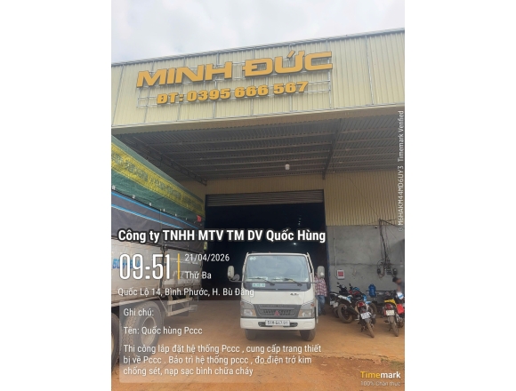 Thi công lắp đặt hệ thống PCCC tại kho xưởng Công ty TNHH Xuất Nhập Khẩu Điều Minh Đức