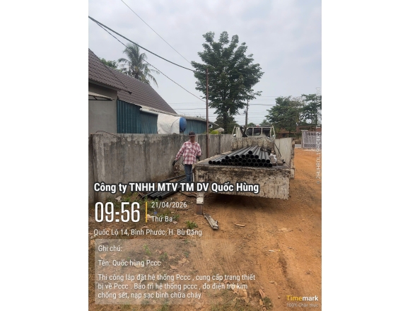 Thi công lắp đặt hệ thống PCCC tại kho xưởng Công ty TNHH Xuất Nhập Khẩu Điều Minh Đức