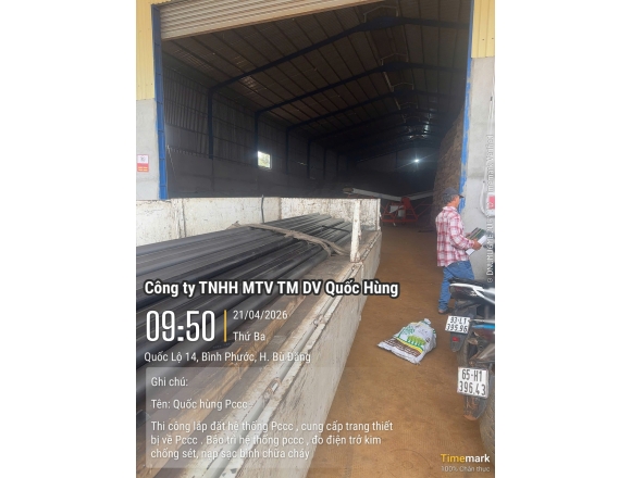 Thi công lắp đặt hệ thống PCCC tại kho xưởng Công ty TNHH Xuất Nhập Khẩu Điều Minh Đức