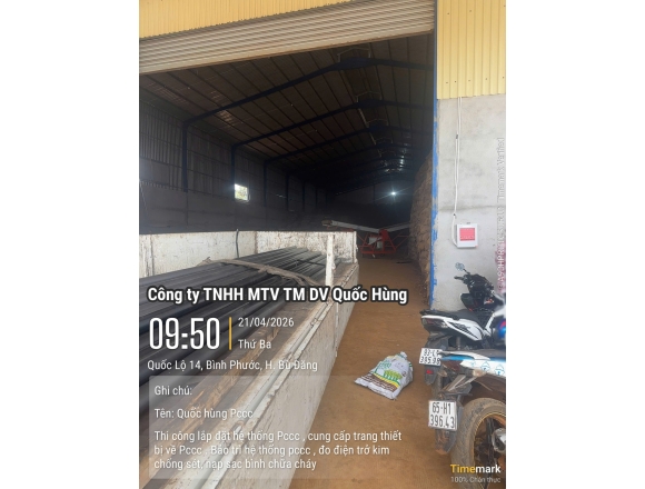 Thi công lắp đặt hệ thống PCCC tại kho xưởng Công ty TNHH Xuất Nhập Khẩu Điều Minh Đức