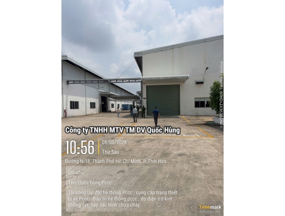 Nghiệm thu và vận hành hệ thống PCCC tại xưởng 01 – Công ty TNHH Chi Yang Ribbon