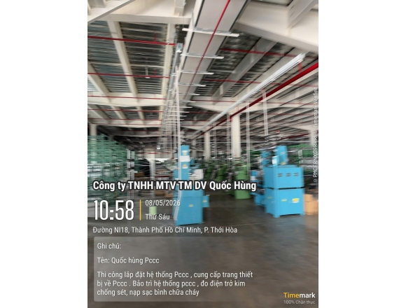 Nghiệm thu và vận hành hệ thống PCCC tại xưởng 01 – Công ty TNHH Chi Yang Ribbon