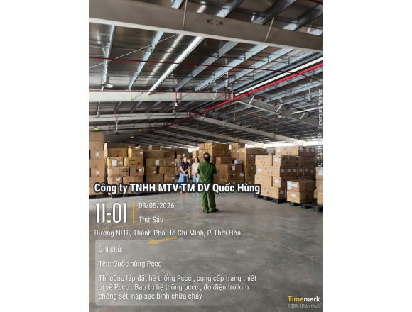 Nghiệm thu và vận hành hệ thống PCCC tại xưởng 01 – Công ty TNHH Chi Yang Ribbon
