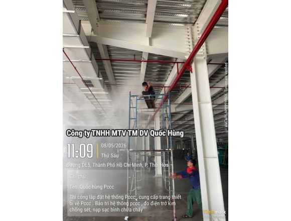 Nghiệm thu và vận hành hệ thống PCCC tại xưởng 01 – Công ty TNHH Chi Yang Ribbon