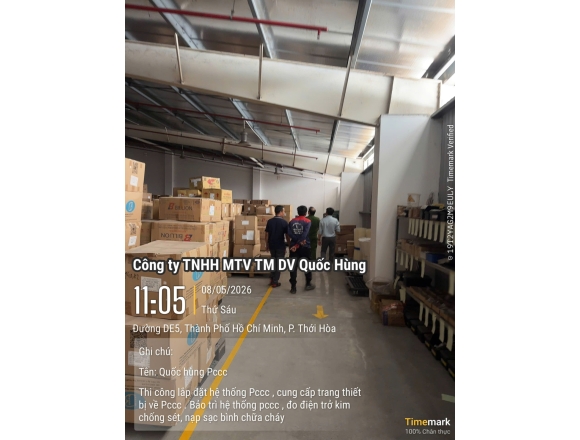 Nghiệm thu và vận hành hệ thống PCCC tại xưởng 01 – Công ty TNHH Chi Yang Ribbon
