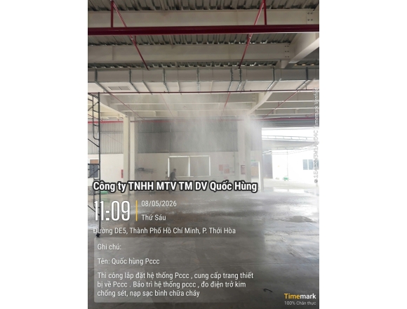 Nghiệm thu và vận hành hệ thống PCCC tại xưởng 01 – Công ty TNHH Chi Yang Ribbon