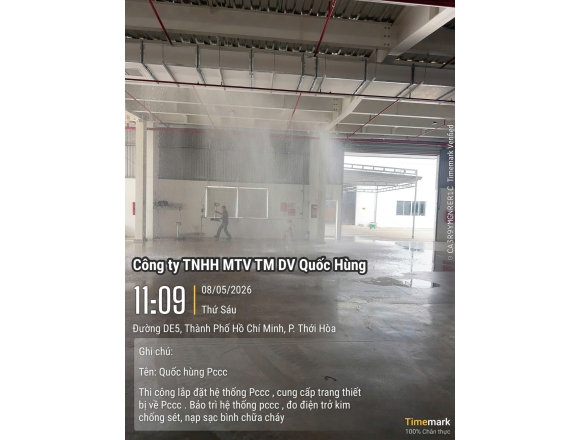 Nghiệm thu và vận hành hệ thống PCCC tại xưởng 01 – Công ty TNHH Chi Yang Ribbon