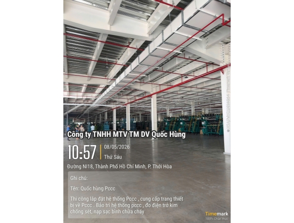 Nghiệm thu và vận hành hệ thống PCCC tại xưởng 01 – Công ty TNHH Chi Yang Ribbon