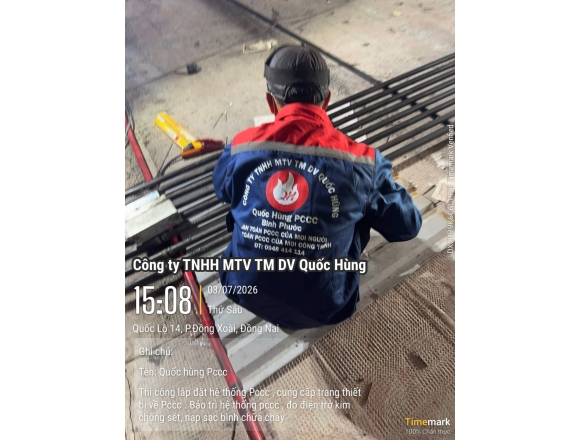 THI CÔNG DỰ ÁN HỆ THỐNG PCCC CHO CÔNG TY TNHH THƯƠNG MẠI DỊCH VỤ ĐẦU TƯ XÂY DỰNG AN VINH – CHI NHÁNH 5 TẠI BÌNH PHƯỚC