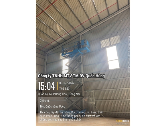 THI CÔNG DỰ ÁN HỆ THỐNG PCCC CHO CÔNG TY TNHH THƯƠNG MẠI DỊCH VỤ ĐẦU TƯ XÂY DỰNG AN VINH – CHI NHÁNH 5 TẠI BÌNH PHƯỚC