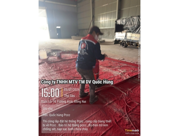 THI CÔNG DỰ ÁN HỆ THỐNG PCCC CHO CÔNG TY TNHH THƯƠNG MẠI DỊCH VỤ ĐẦU TƯ XÂY DỰNG AN VINH – CHI NHÁNH 5 TẠI BÌNH PHƯỚC