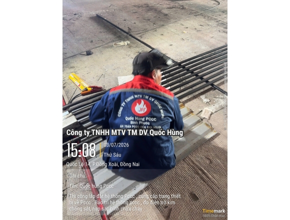 THI CÔNG DỰ ÁN HỆ THỐNG PCCC CHO CÔNG TY TNHH THƯƠNG MẠI DỊCH VỤ ĐẦU TƯ XÂY DỰNG AN VINH – CHI NHÁNH 5 TẠI BÌNH PHƯỚC