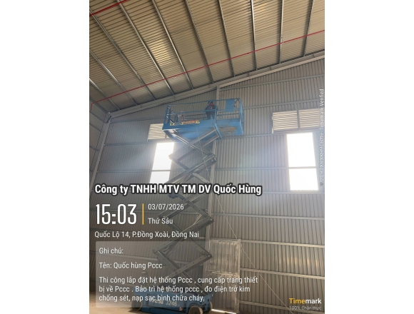 THI CÔNG DỰ ÁN HỆ THỐNG PCCC CHO CÔNG TY TNHH THƯƠNG MẠI DỊCH VỤ ĐẦU TƯ XÂY DỰNG AN VINH – CHI NHÁNH 5 TẠI BÌNH PHƯỚC