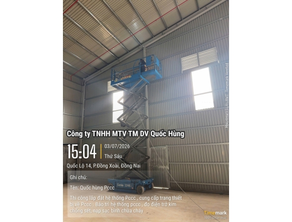THI CÔNG DỰ ÁN HỆ THỐNG PCCC CHO CÔNG TY TNHH THƯƠNG MẠI DỊCH VỤ ĐẦU TƯ XÂY DỰNG AN VINH – CHI NHÁNH 5 TẠI BÌNH PHƯỚC