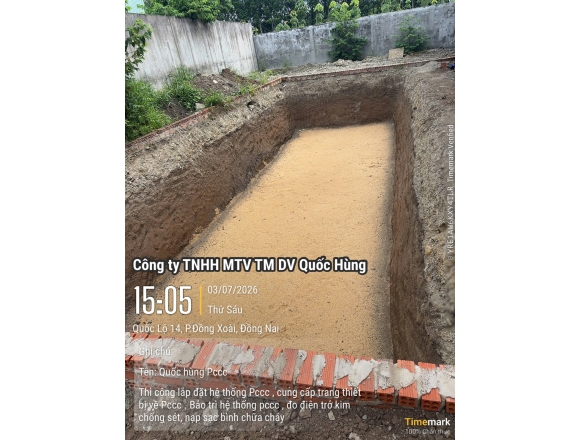 THI CÔNG DỰ ÁN HỆ THỐNG PCCC CHO CÔNG TY TNHH THƯƠNG MẠI DỊCH VỤ ĐẦU TƯ XÂY DỰNG AN VINH – CHI NHÁNH 5 TẠI BÌNH PHƯỚC