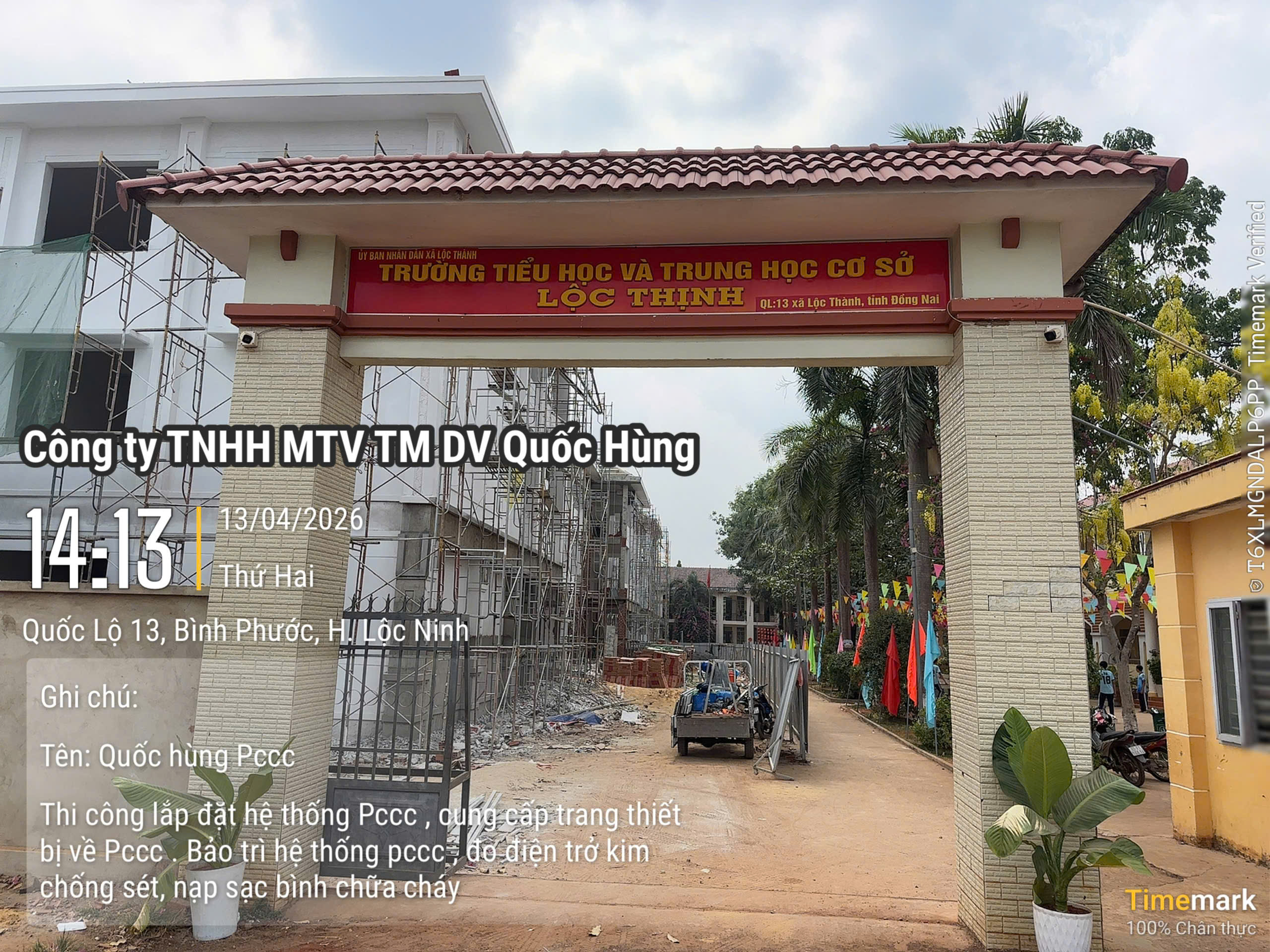 pccc trường tiểu học và trung học cơ sở Lộc Thịnh